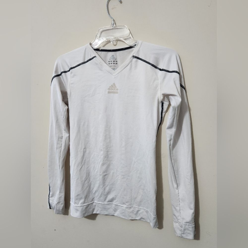 Adidas Men's White Long Sleeve Shirt (M)